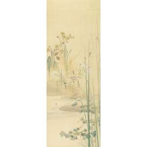 Stream, Grasses And Flower Plants (Canv)    Print 