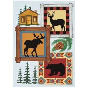   Large Flag Bear Moose Deer Lodge Decorative Flag Patio, Lawn & Garden