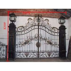   Galleries ING601 Iron Gate with Lamps Iron 