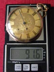 RRR Antique English key wind pocket watch c1850s  