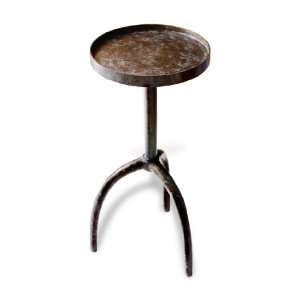   Cabot Rustic French Antique Cast Brass Side Table Furniture & Decor