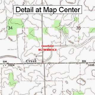  USGS Topographic Quadrangle Map   Deerfield, Indiana 