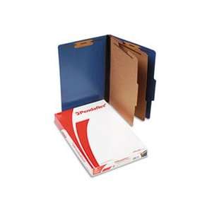 Pressguard Classification Folders, Legal, Six Section, Blue, 10/Box 