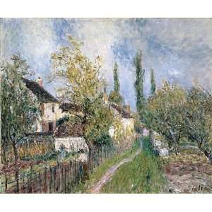  Oil Painting A Path at Les Sablons Alfred Sisley Hand 