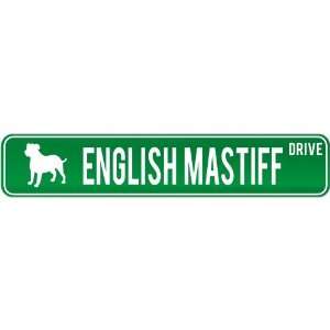    New  English Mastiff Drive  Street Sign Dog