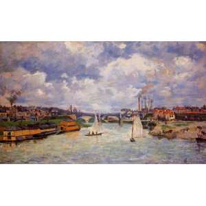 FRAMED oil paintings   Armand Guillaumin   24 x 14 inches   The Seine 