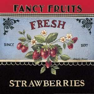  Kimberly Poloson   Fresh Strawberries, Size 24 x 24 