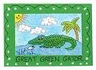 Green AlliGATOR* Mini FL Fish FolK ArT ACEO ~ debO*