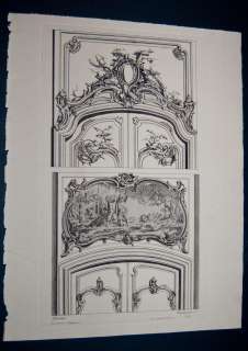 Pequegnot 1858 Architecture Etching. Door Moulding. 501  