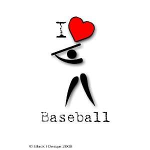  I Love Baseball Pack of 20 Small Gift Tags 6.3cm x 3.8cm 
