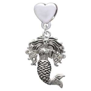    Mermaid European Heart Charm Dangle Bead [Jewelry] Jewelry