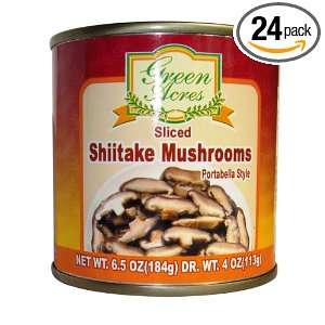 Green Acres Shiitake Mushrooms, Sliced, 6.5 Ounce Cans (Pack of 24)