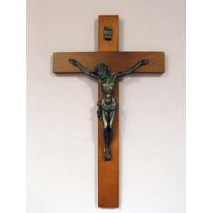  16 Bronzed Alabaster Crucifix