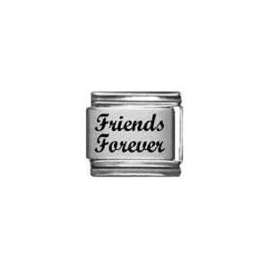  Friends Forever Laser Etched Italian Charm Jewelry