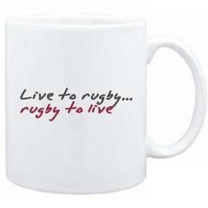  New  Live To Rugby ,Rugby To Live   Mug Sports