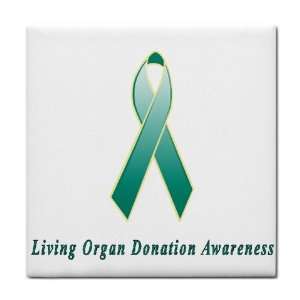  Living Organ Donation Awareness Ribbon Tile Trivet 