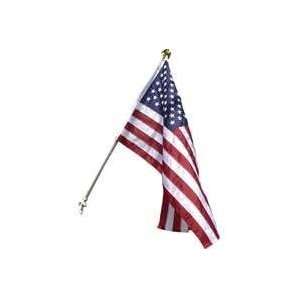  Nylon Flag With Sewn Stripes & Embrodired Stars 6 Foot Telescoping 