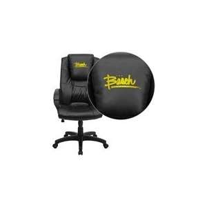     Long Beach 49ers Embroidered Black Leather Executive Office Chair