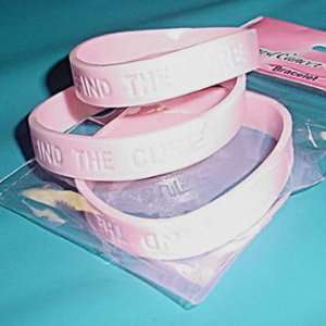    100 FIND THE CURE Pink Rubber Bracelet Wristbands 