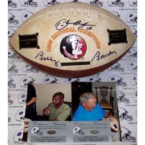 Bobby Bowden and Derrick Brooks Autographed/Hand Signed Florida State 