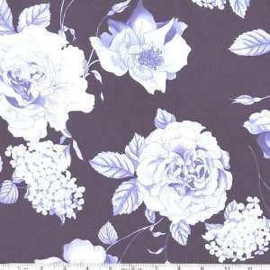  45 Wide Bella Blue Large Floral Navy Fabric By The Yard 