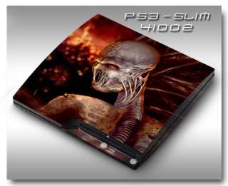 PS3 Slim Armored Skin Set   41002 Dark Demon From HELL  
