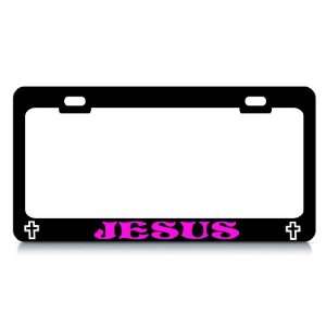   Christian Auto License Plate Frame Tag Holder   Black Automotive