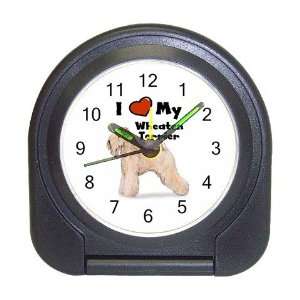  I Love My Wheaten Terrier Travel Alarm Clock