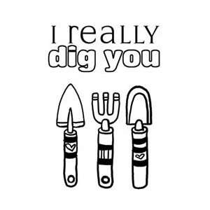  Unity Stamps Itty Bitty Unmounted Rubber Stamp I Dig You 