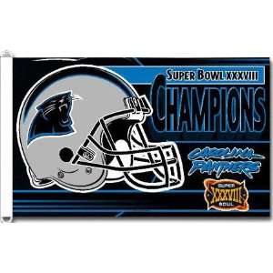  Carolina Panthers Super Bowl XXXVIII Champions 3x5 Flag 