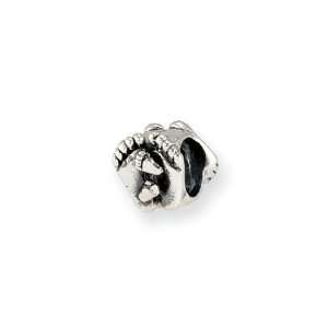  Big and Little Feet Charm in Silver for Pandora and most 