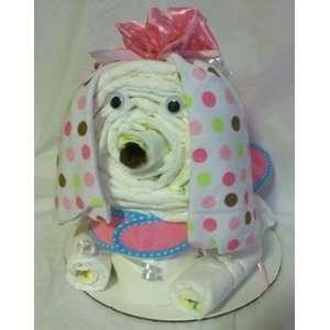  Girl Dog Diaper Cake Baby