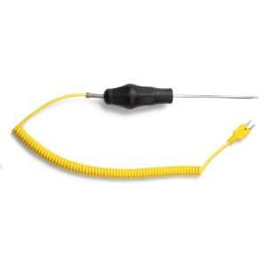 Dickson D608 Immersion Temperature Probe with Coiled Cable, Stainless 