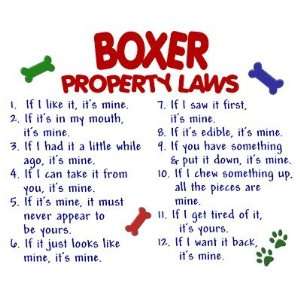  Boxer Property Laws 2 Fridge Magnet