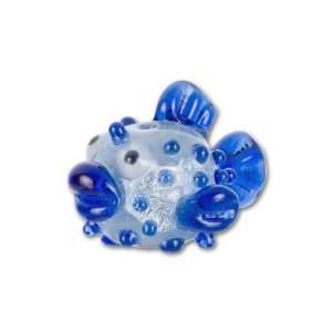   and Silver Dichroic Boro Glass Puffy Fish Bead Arts, Crafts & Sewing