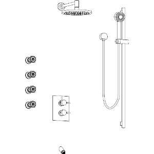   Double Handle Thermostatic Shower System KIT9007510