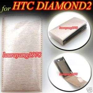 CHAMPAGNE LEATHER CASE COVER for HTC DIAMOND 2 DIAMOND2  