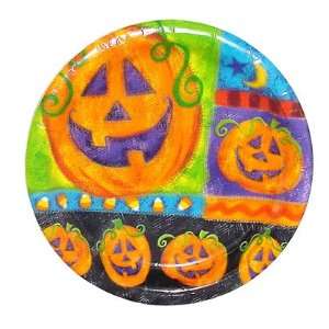  Halloween Pumpkin Faces Paper Plates 6 3/4)   12 cnt 