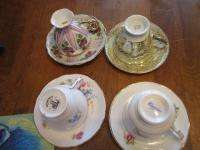 Piece Set Teacups & Saucers Japan Footed Forget Me Not Regency 