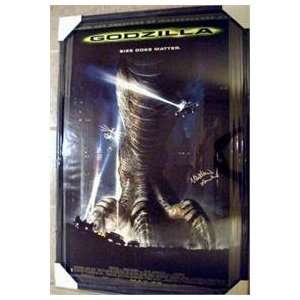  Matthew Broderick autographed Godzilla Movie Poster Framed 