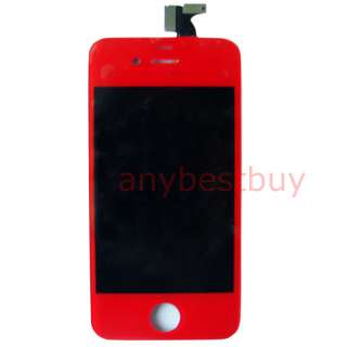 Red retina LCD Digitizer Glass assembly for iPhone 4 4G  