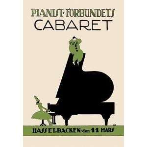  Vintage Art Pianist Forbundiets Cabaret   00671 4