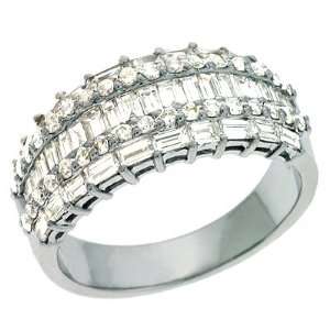  14K White Gold 1.37cttw Round Diamond Fashion Ring 
