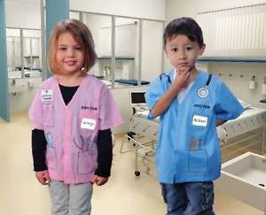 Doctor Dress Up Shirt Blue Pink Boys Girls Toddler Kids  