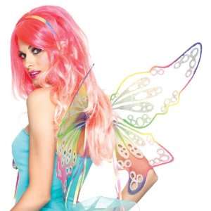   Rainbow Fairy Adult Wings / Multi colored   One Size 