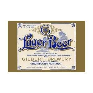  Gilbert Brewery Lager Beer 28x42 Giclee on Canvas