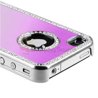   Bling Hard Case For iPhone 4 G 4S Gold+Silver+Pink+Black+Purple  