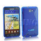 NEW Blue Soft TPU Gel Case Cover for Samsung Galaxy Note GT N7000 