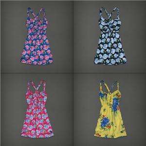 NWT Abercrombie & Fitch Women Fallon Dress 100% Viscose Floral  