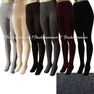 L39 Winter,Thick,Knit,Sweater Footed Tights S,M.Black,Gray,Brown,Cream 